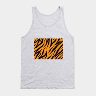 Tiger pattern stipes silhouette Tank Top